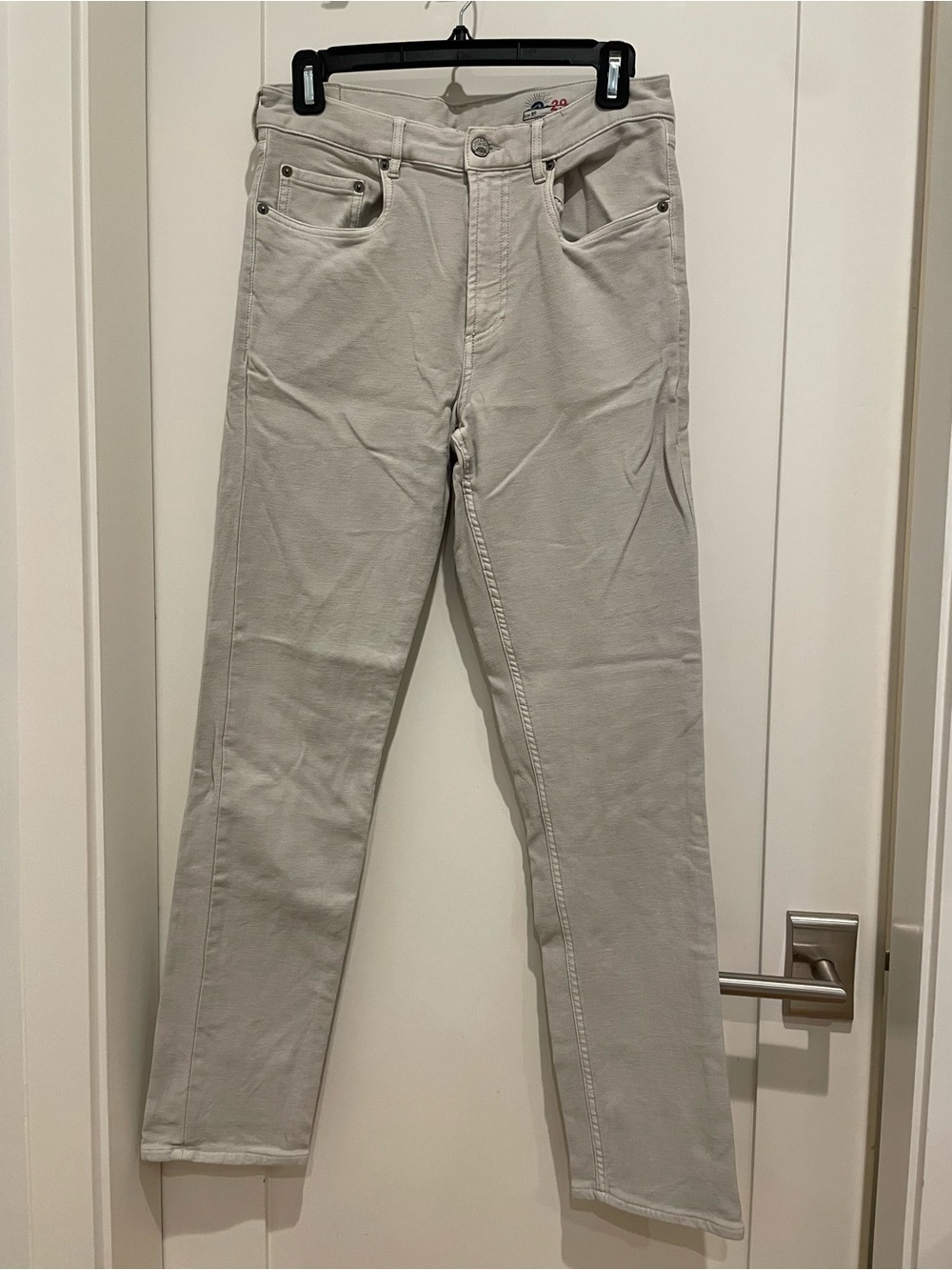 Men's Faherty Stretch Terry 5 Pocket Pants Gray